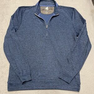 Johnnie O Reflex 1/4 Zip Mens Medium Blue Pullover Performance Golf Preppy‎